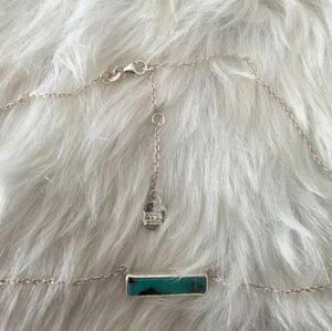Handcrafted Pura Vida Sterling Silver Turquoise Bar Necklace
Embrace the "Pure"